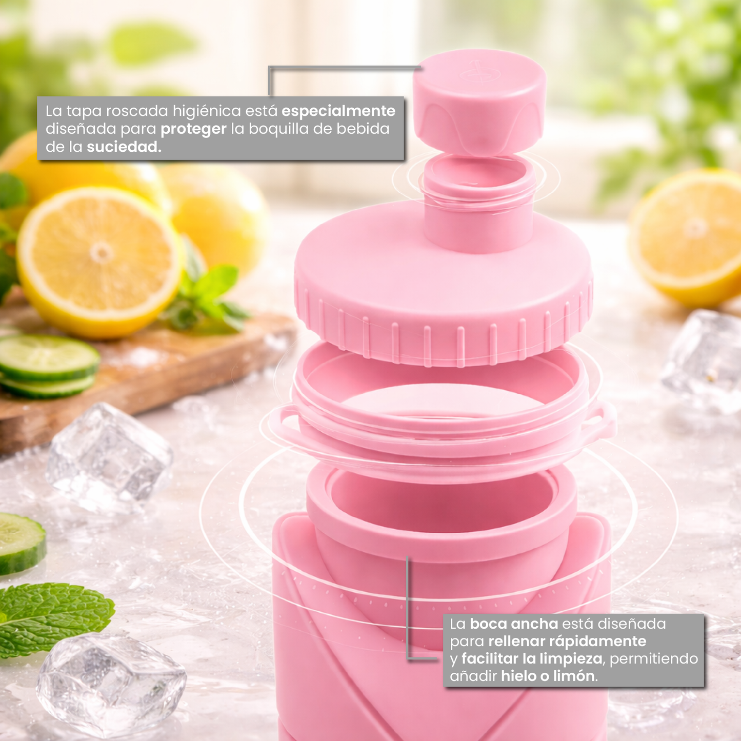 BOTELLA DESPLEGABLE Y MALEABLE PARA RUNNERS