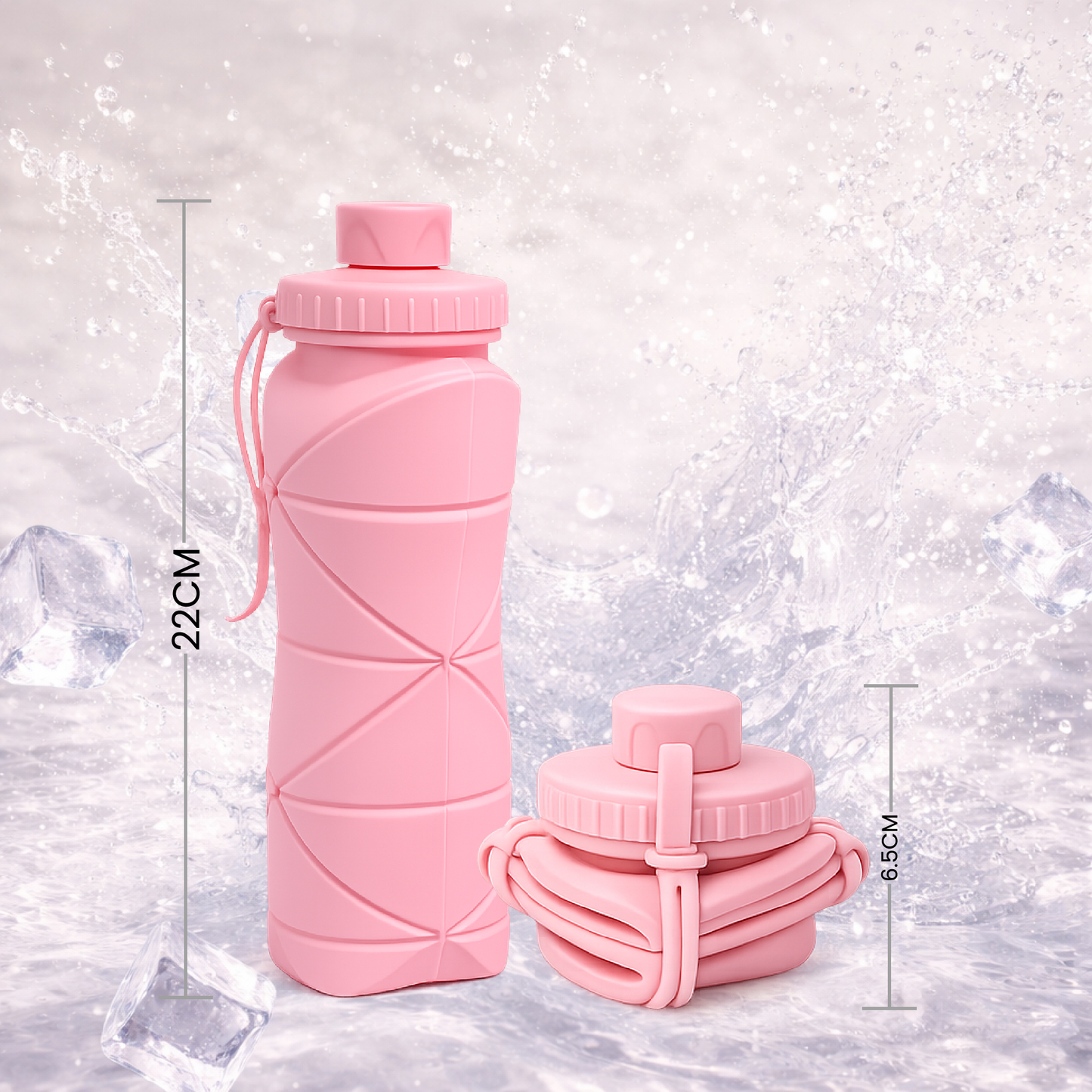 BOTELLA DESPLEGABLE Y MALEABLE PARA RUNNERS