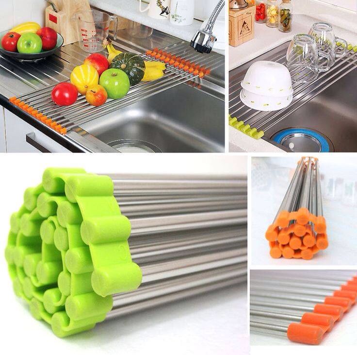 Escurridor De Platos Enrollable Multiuso